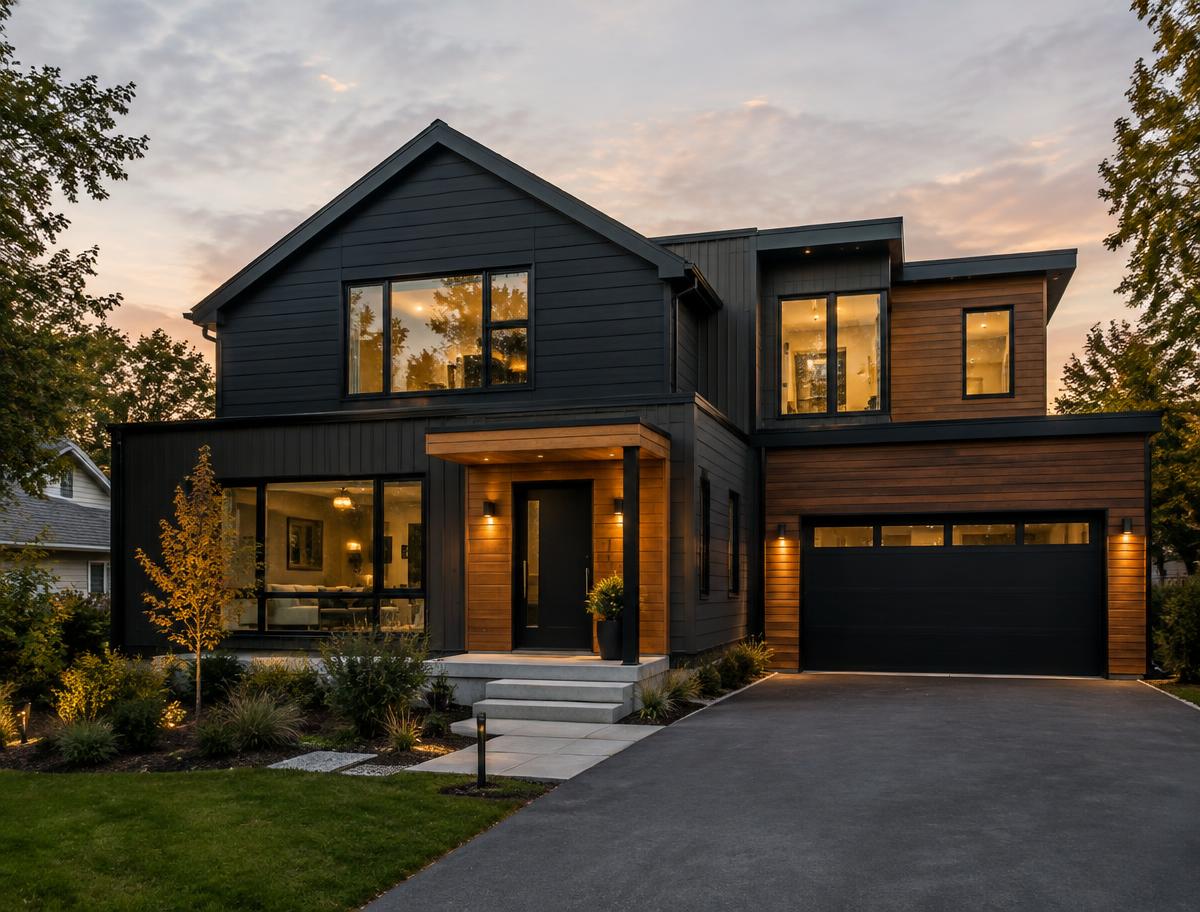 Modern home exterior renovation